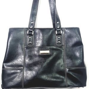 Franklin Covey Solid Black Laptop Tote Bag